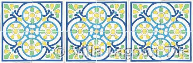 Cuban tile kitchen backsplash
